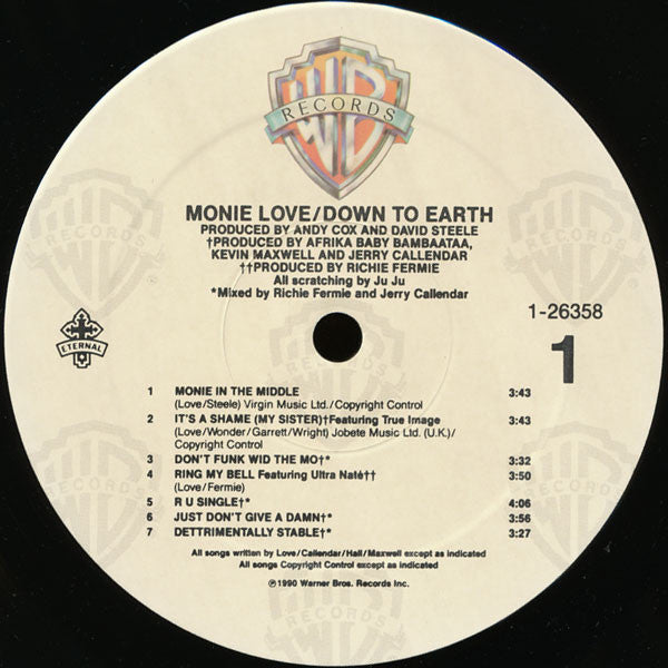 Monie Love - Down To Earth (LP, Album)