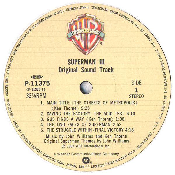 Various - Superman III (Original Sound Track) (LP)