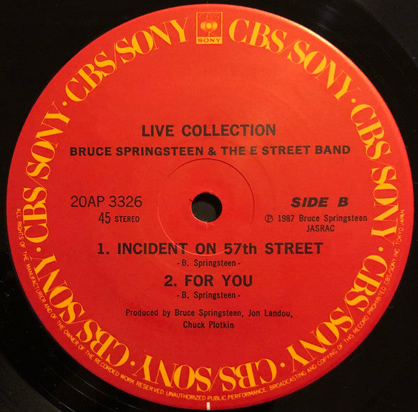 Bruce Springsteen & The E Street Band* - Live Collection (12"", Maxi)