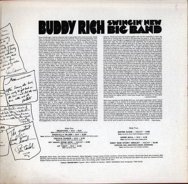 Buddy Rich - Swingin' New Big Band (LP, Album, Gat)
