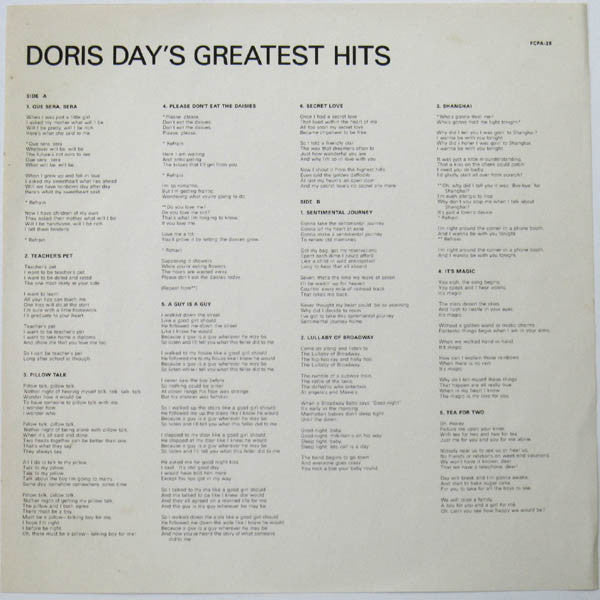 Doris Day - Doris Day's Greatest Hits (LP, Comp, Club)