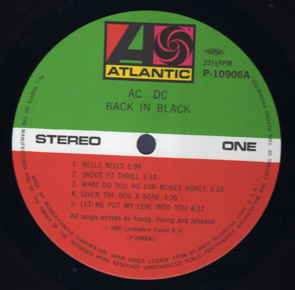 AC/DC - Back In Black (LP, Album)