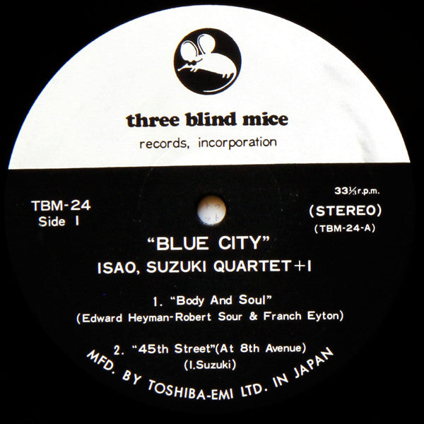 Isao Suzuki Quartet + 1* - Blue City (LP, Album)