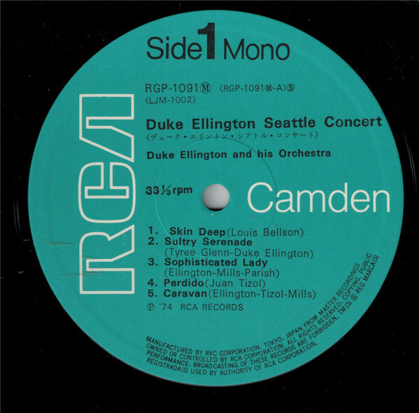 Duke Ellington & His Orchestra* - Seattle Concert (LP, Album, RE)