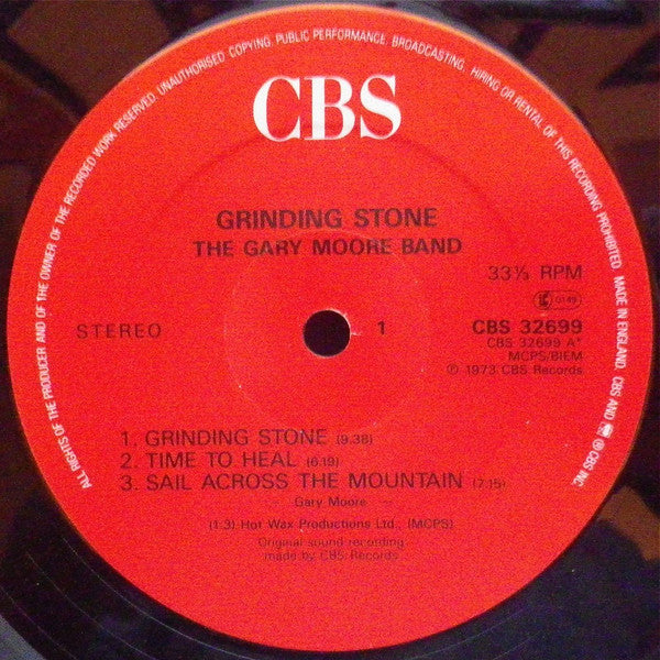 The Gary Moore Band - Grinding Stone (LP, Album, RE)