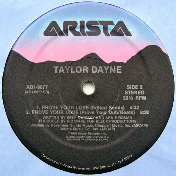 Taylor Dayne - Prove Your Love (12"", Single)