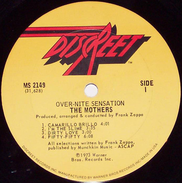 The Mothers - Over-Nite Sensation (LP, Album, Gat)