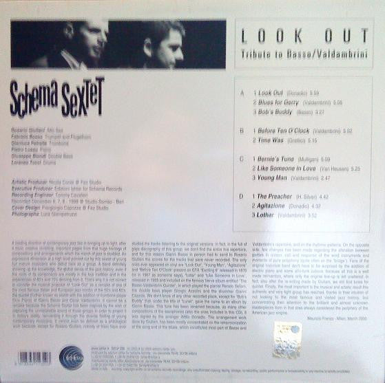 Schema Sextet - Look Out (Tribute To Basso / Valdambrini)(2xLP, Album)