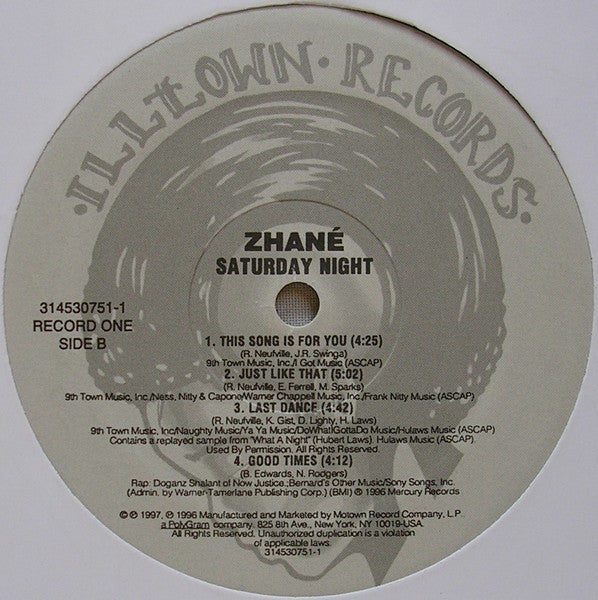 Zhané - Saturday Night (2xLP, Album)