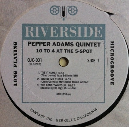 Pepper Adams Quintet - 10 To 4 At The 5-Spot (LP, Album, RE)