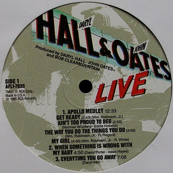 Daryl Hall & John Oates - Live At The Apollo(LP, Album)