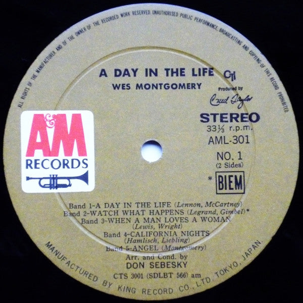 Wes Montgomery - A Day In The Life (LP, Album, RE, Gat)