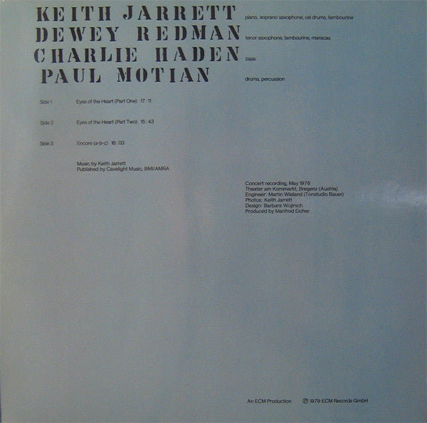 Keith Jarrett - Eyes Of The Heart (LP, Album + LP, S/Sided, Album)