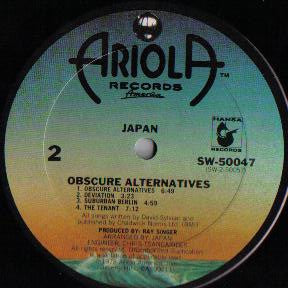 Japan - Obscure Alternatives (LP, Album, San)