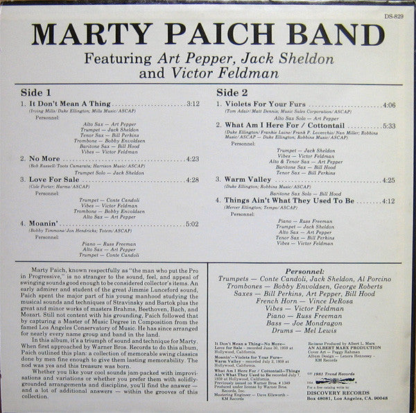 Marty Paich Big Band - I Get A Boot Out Of You(LP, Album, RE)