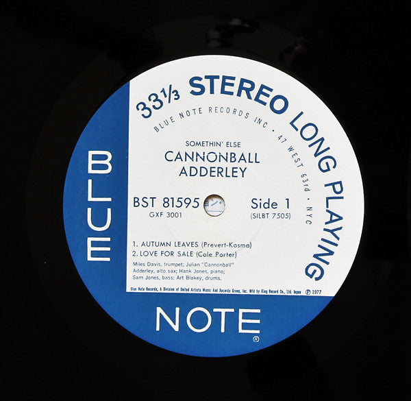 Cannonball Adderley - Somethin' Else (LP, Album, Ltd, RE)