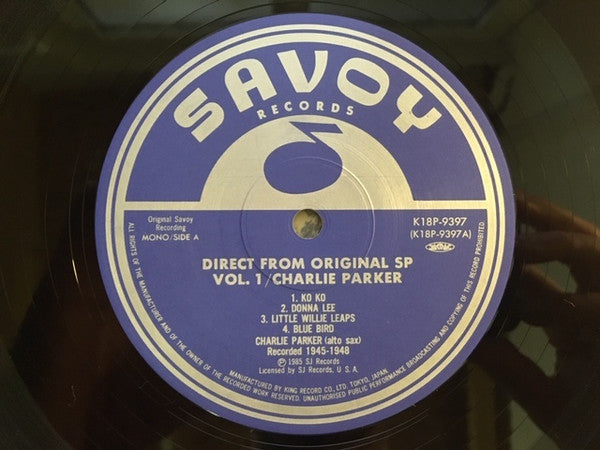 Charlie Parker - Direct from Original SP Vol.1 (LP, Comp, Mono)