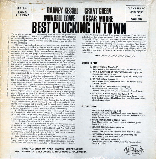 Barney Kessel - Best Plucking In Town(LP, Comp)