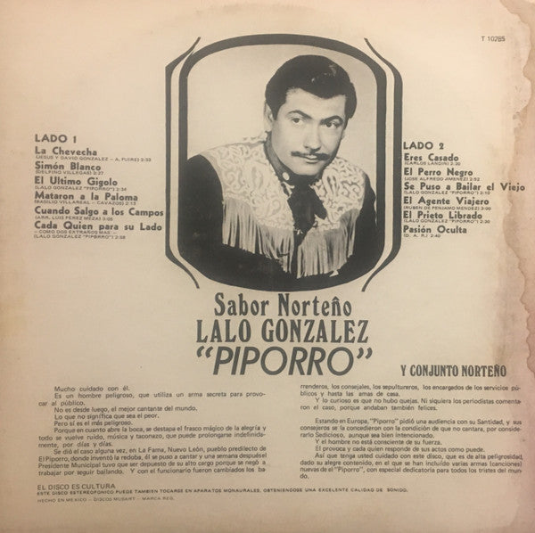 Lalo González ""Piporro""* - Sabor Norteño (LP, Album)