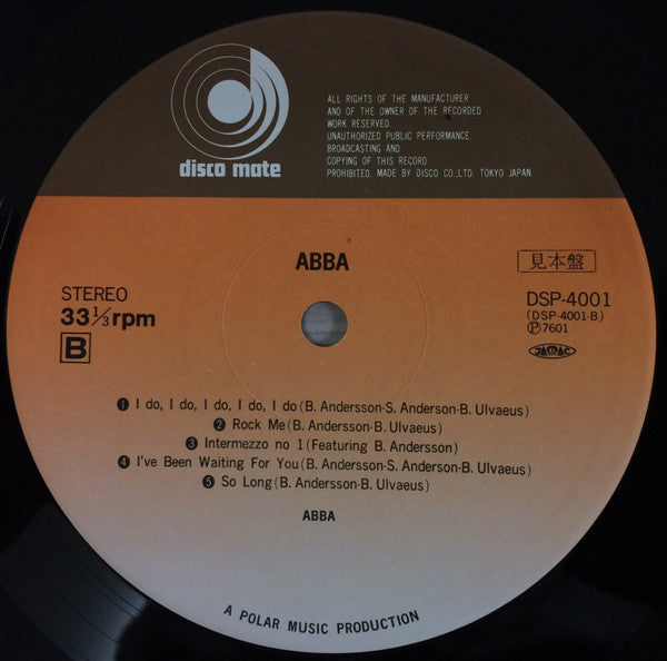 ABBA - ABBA (LP, Album, Promo)