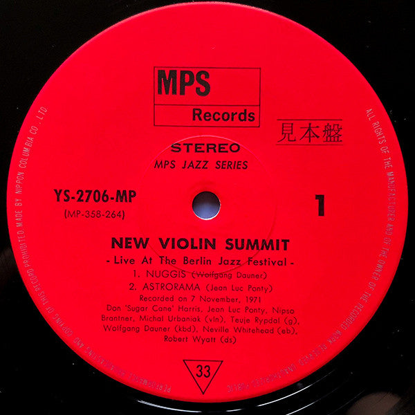 Don ""Sugarcane"" Harris - New Violin Summit(LP, Album, Promo)