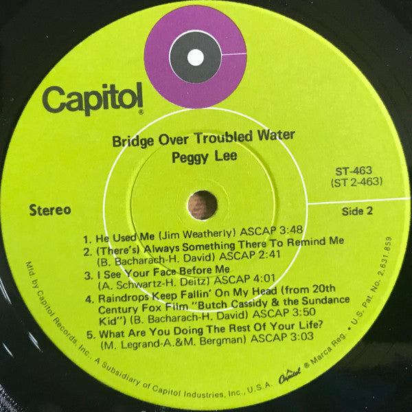 Peggy Lee - Bridge Over Troubled Water (LP, Album, Win)