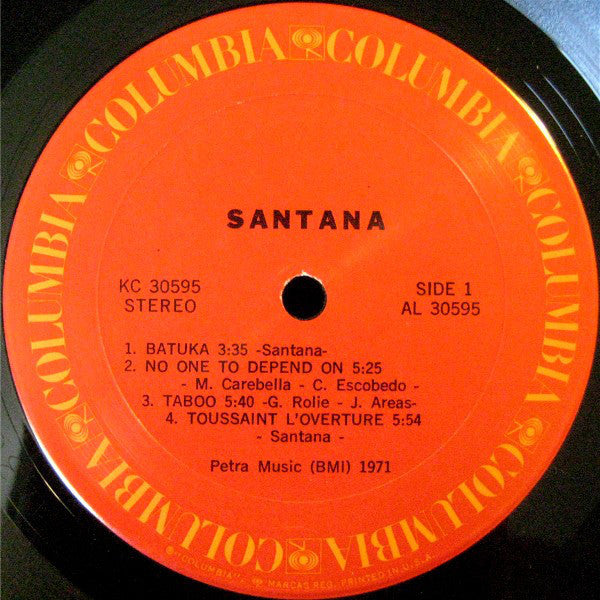 Santana - Santana (LP, Album, Pit)