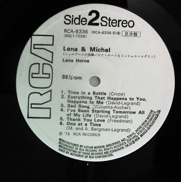 Lena Horne & Michel Legrand - Lena & Michel (LP, Promo)