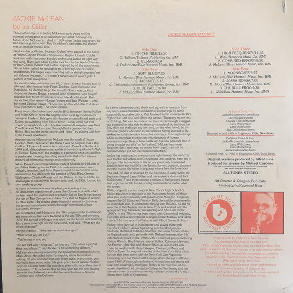 Jackie McLean - Jacknife (2xLP, Album, Gat)
