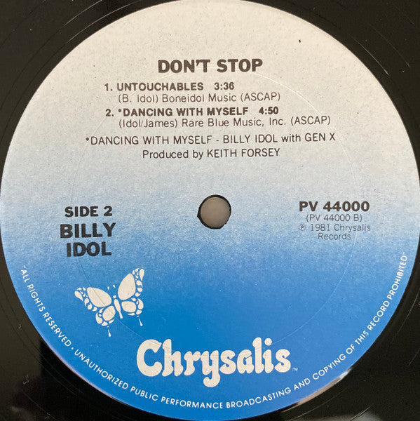 Billy Idol - Don't Stop (12"", EP, Pit)