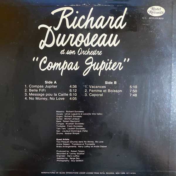 Richard Duroseau Et Son Orchestre - Compas Jupiter (LP, Album)