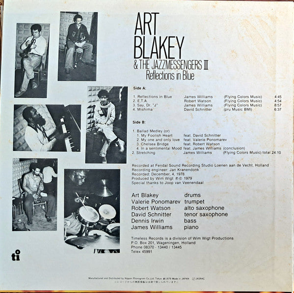 Art Blakey And The Jazzmessengers* - Reflections In Blue (LP, Album)