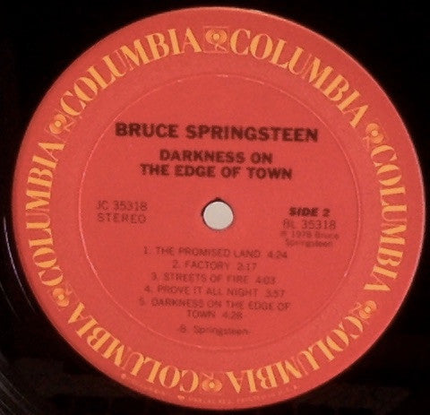 Bruce Springsteen - Darkness On The Edge Of Town (LP, Album, RP, Pit)