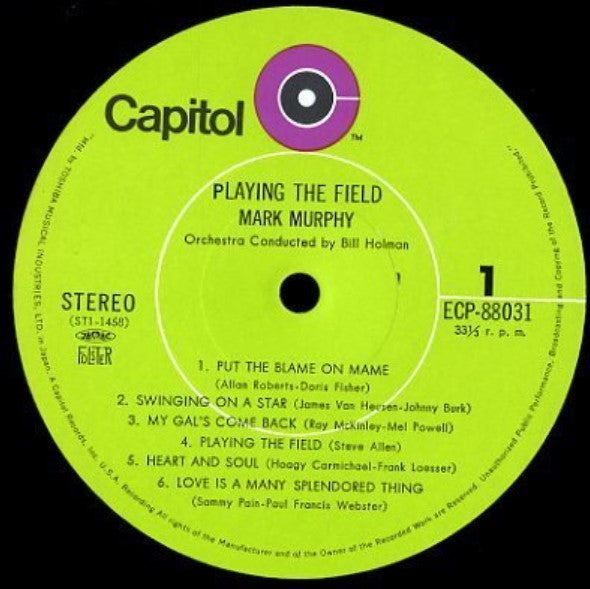 Mark Murphy - Playing The Field (LP, Album, RE)