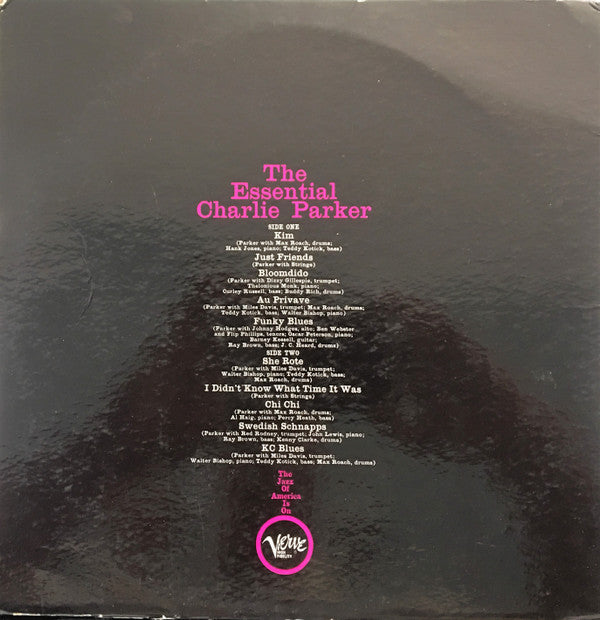 Charlie Parker - The Essential Charlie Parker(LP, Comp, Mono, RE, Gat)