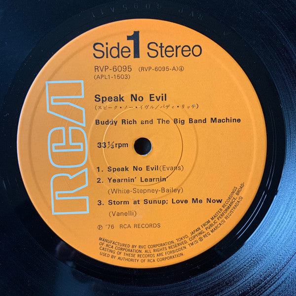 Buddy Rich And The Big Band Machine - Speak No Evil (LP, Album)