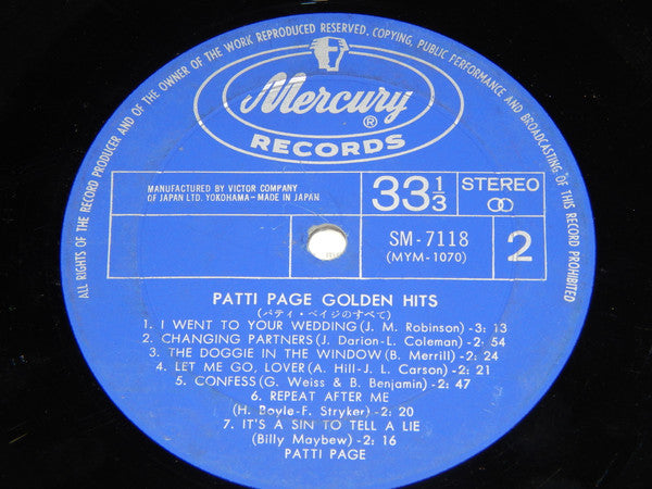 Patti Page - Patti Page Golden Hits (LP, Comp)