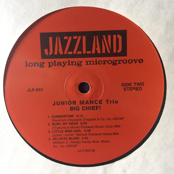 The Junior Mance Trio* - Big Chief! (LP, RE)