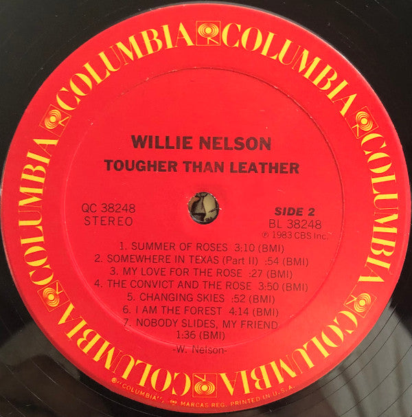 Willie Nelson - Tougher Than Leather (LP, Album, Car)