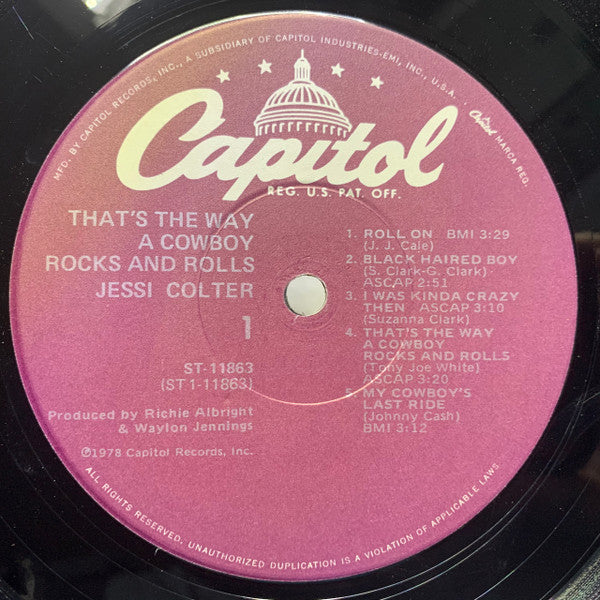 Jessi Colter - That's The Way A Cowboy Rocks And Rolls(LP, Album, Jac)