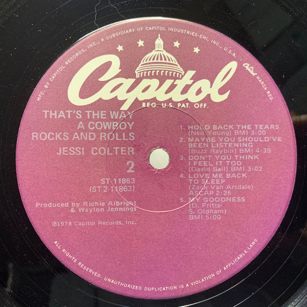 Jessi Colter - That's The Way A Cowboy Rocks And Rolls(LP, Album, Jac)