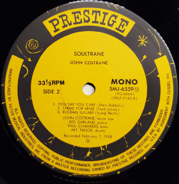 John Coltrane - Soultrane (LP, Album, Mono, RE)