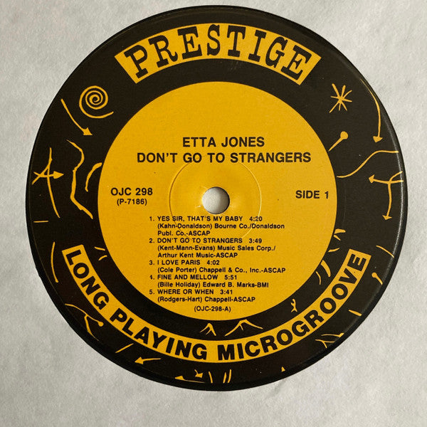 Etta Jones - Don't Go To Strangers (LP, Album, RE, RM)