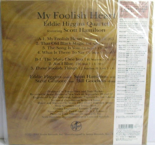 Eddie Higgins Quartet - My Foolish Heart(LP, Album, 180)