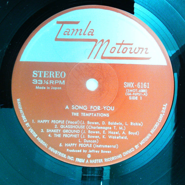 The Temptations - A Song For You (LP, Album)