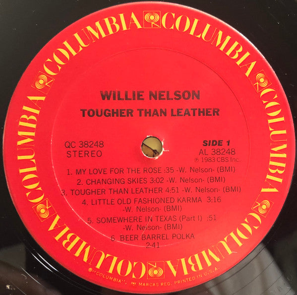 Willie Nelson - Tougher Than Leather (LP, Album, Car)