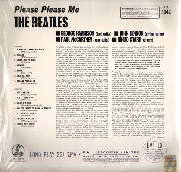 The Beatles - Please Please Me (LP, Album, RE, RM, RP, 180)