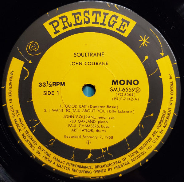 John Coltrane - Soultrane (LP, Album, Mono, RE)