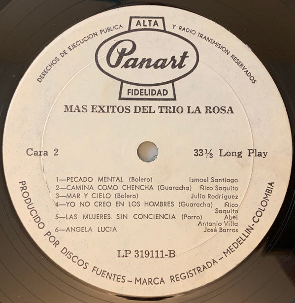 Trio La Rosa - Mas Exitos Del Trio La Rosa (LP)