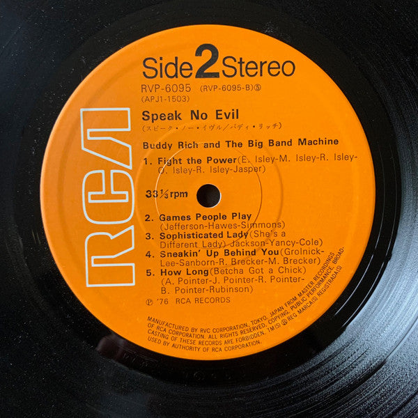 Buddy Rich And The Big Band Machine - Speak No Evil (LP, Album)